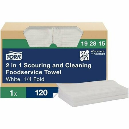 TORK Cleaning Wipers, Scouring, Foodservice, 2-in-1, 1WE TRK192815